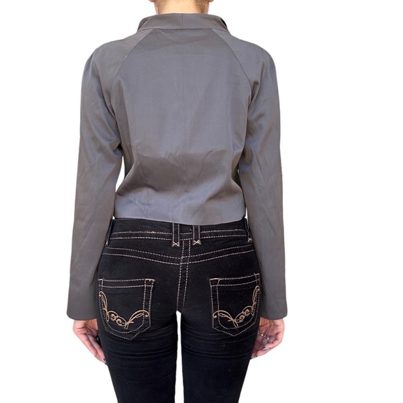 Retro grey button jacket - Picture 2 of 2